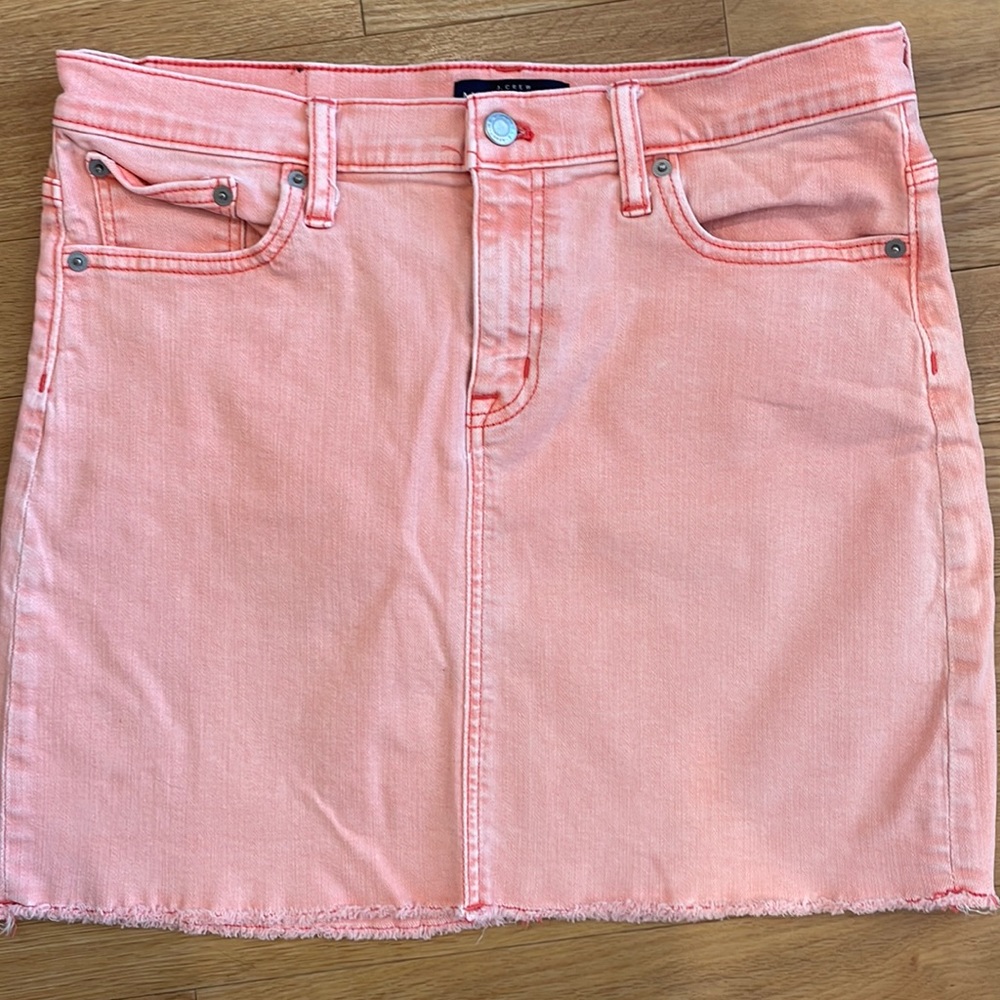 J Crew Mercantile Peach Jean Skirt (size 4)